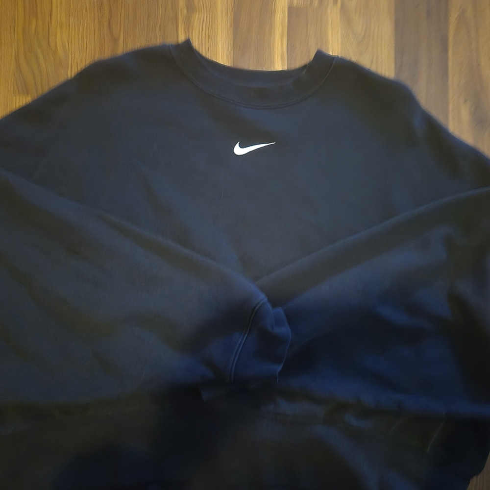 Nike Black Crewneck Sweatshirt with White Swoosh